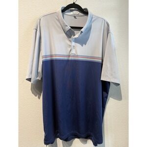 MENS PETER MILLAR‎ CROWN CRAFTED PERFORMANCE POLO SHIRT 2XL STRIPE GOLF